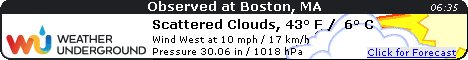 Click for Boston, Massachusetts Forecast